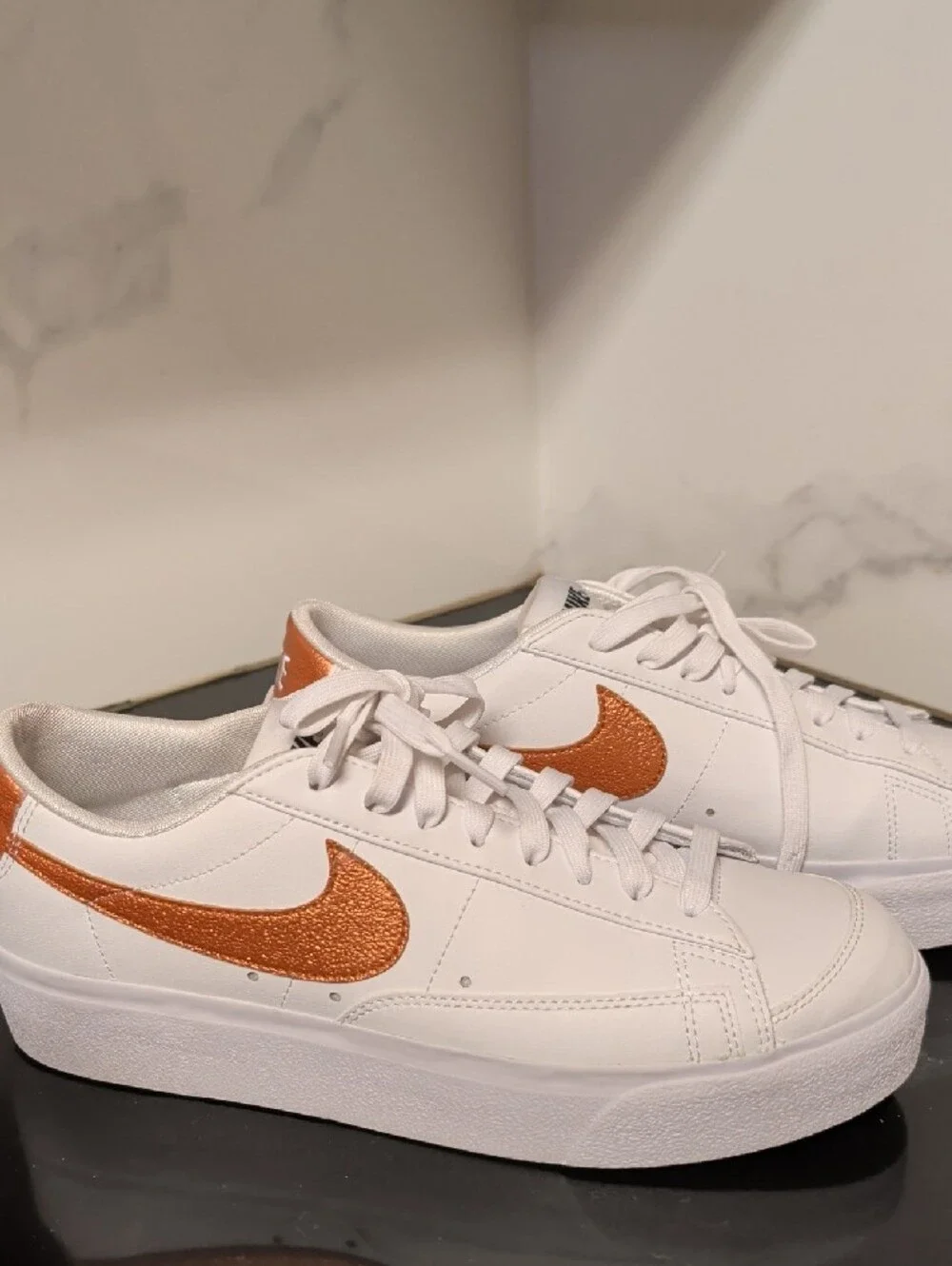 Nike Nike Blazer Low Platform 'White Metallic Copper' Sneakers Size 9.5 Used Exc